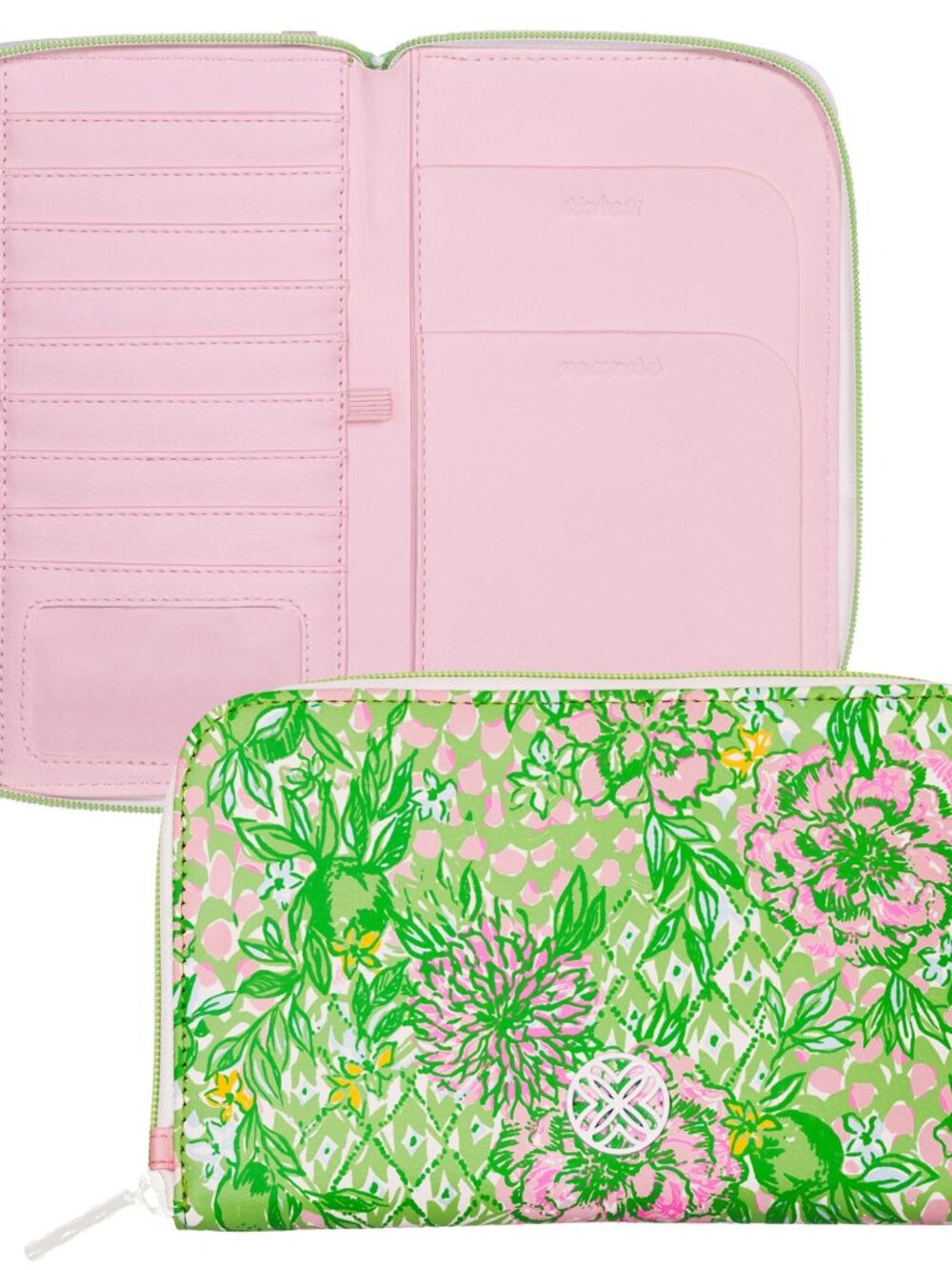 Lilly Pulitzer Leatherette Travel Wallet for Women, Passport Holder